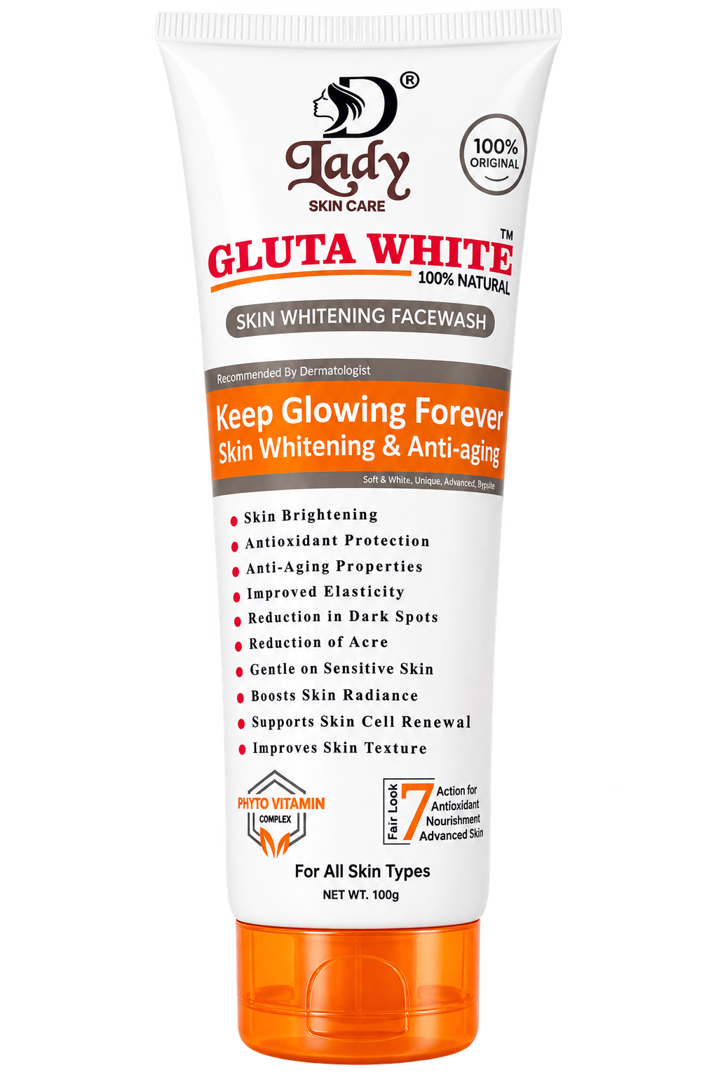 Lady Gluta White Facewash – 100g