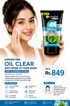 Garnier Men Oil Clear Deep Cleansing Icy Face Wash
