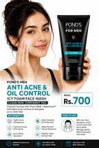 Pond’s Men Anti Acne &amp; Oil Control Icy Foam Face Wash