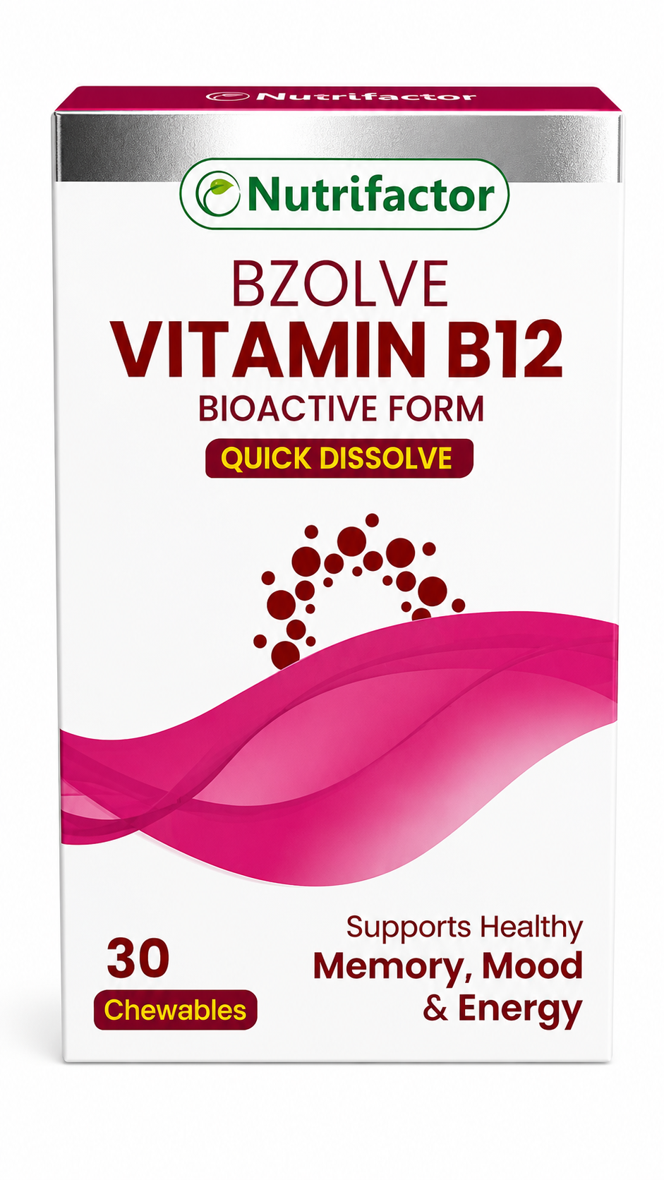 Nutrifactor BZolve Vitamin B12 – 30 Chewables