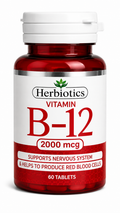 Herbiotics Vitamin B-12 2000 mcg – 60 Tablets