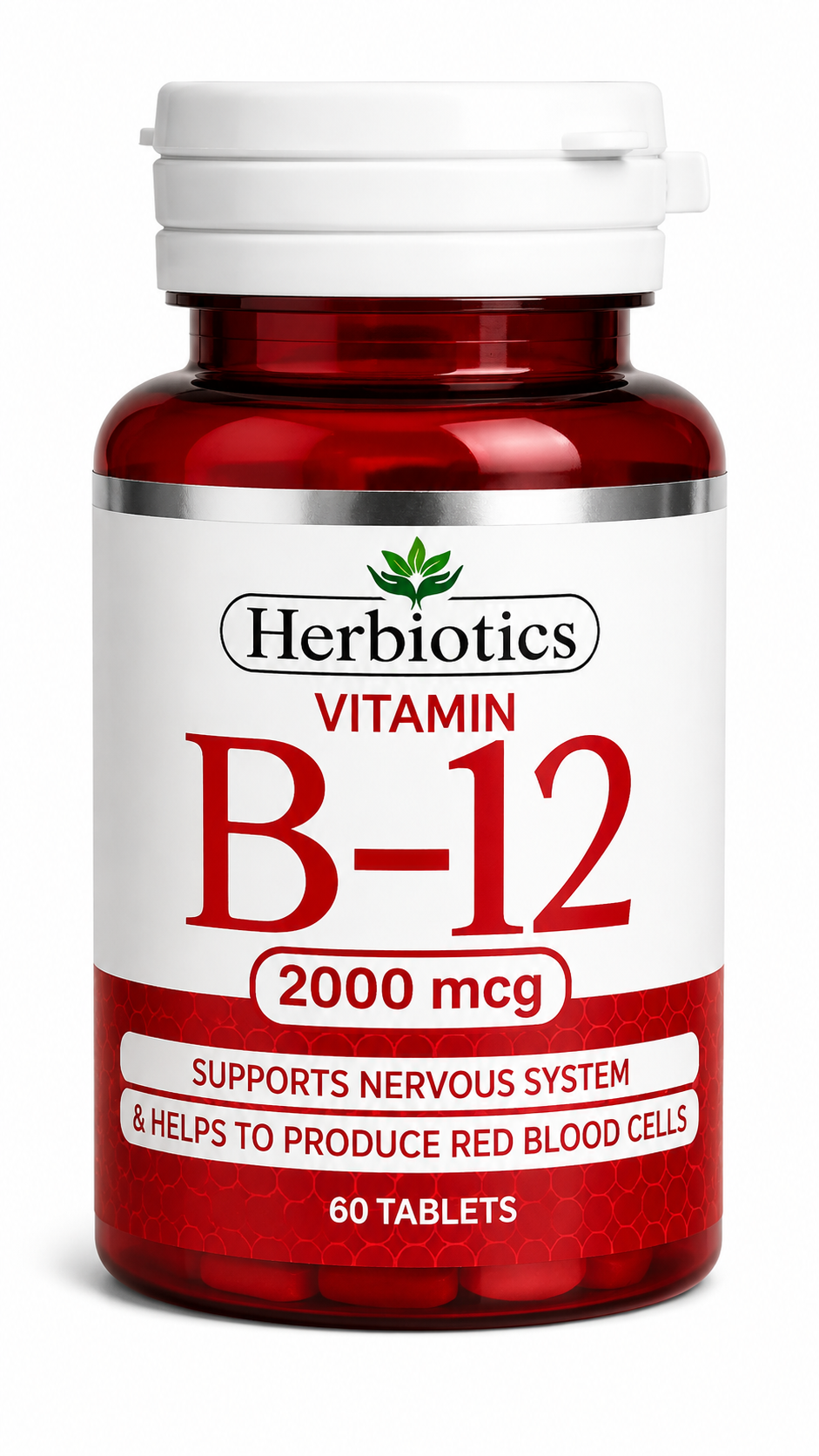 Herbiotics Vitamin B-12 2000 mcg – 60 Tablets