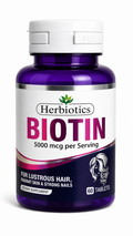 Herbiotics Biotin 5000 mcg – 60 Tablets