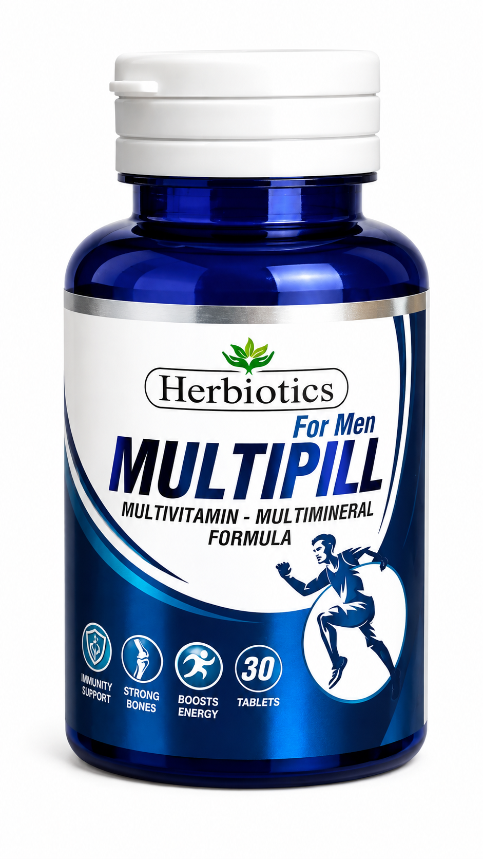 Herbiotics For Men Multipill – Multivitamin &amp; Multimineral Formula | 30 Tablets