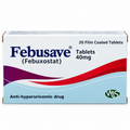 Febusave 40mg Tablets – Febuxostat | 20 Tablets