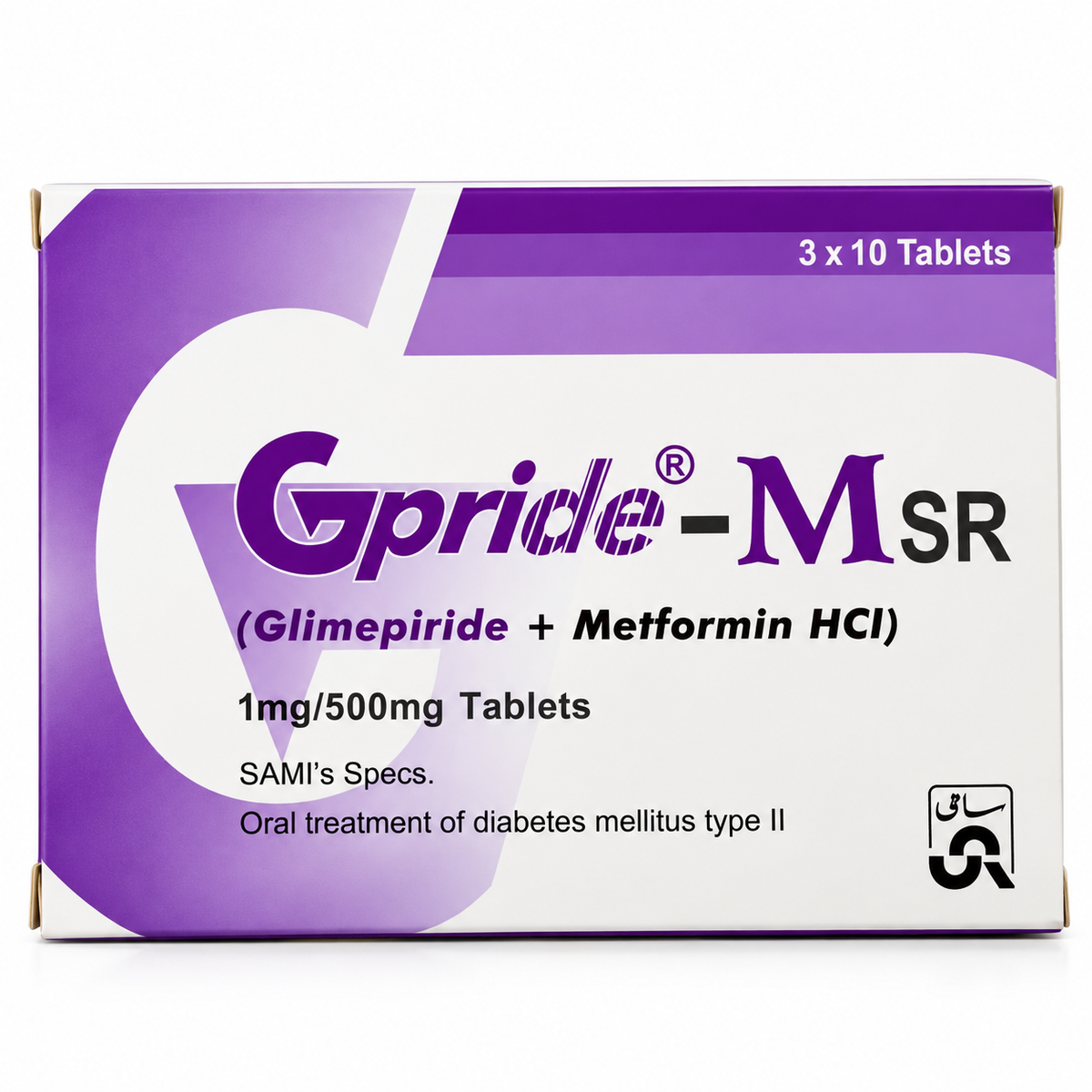 Gpride-M SR 1mg + 500mg – 30 Tablets