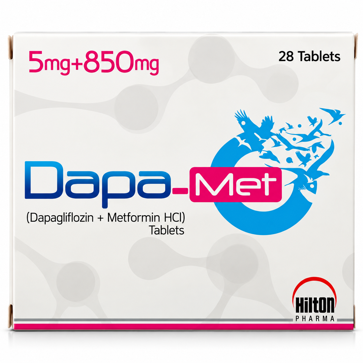 Dapa-Met 5mg + 850mg – 28 Tablets