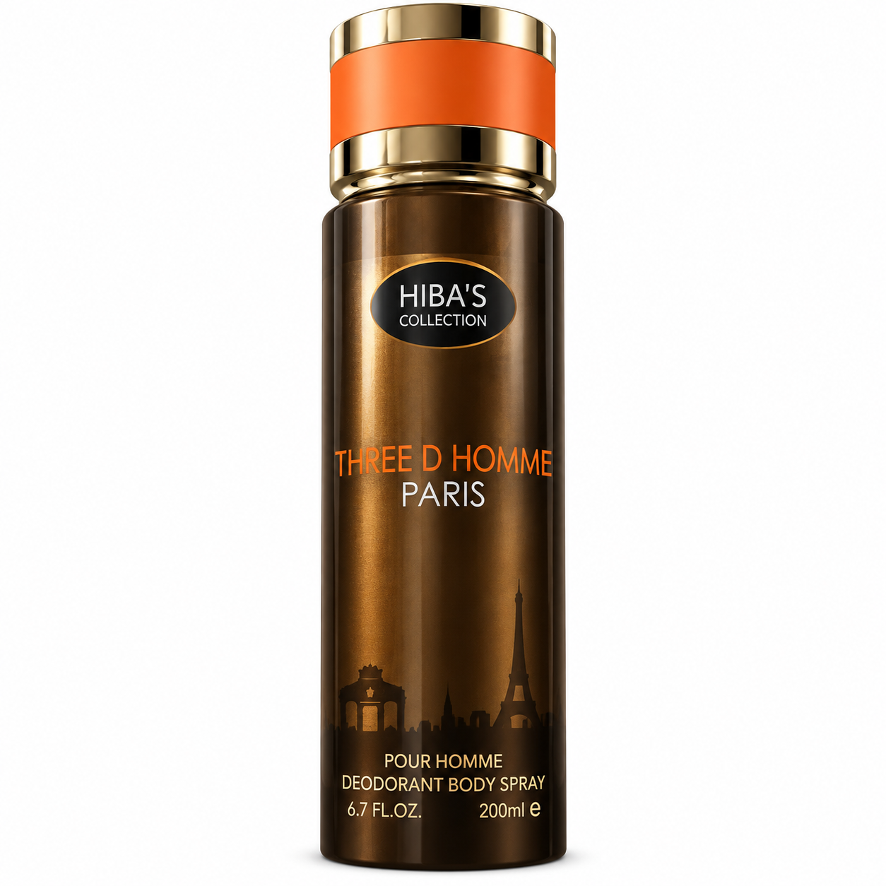 Hiba’s Collection Three D Homme Paris Deodorant Body Spray – 200ml