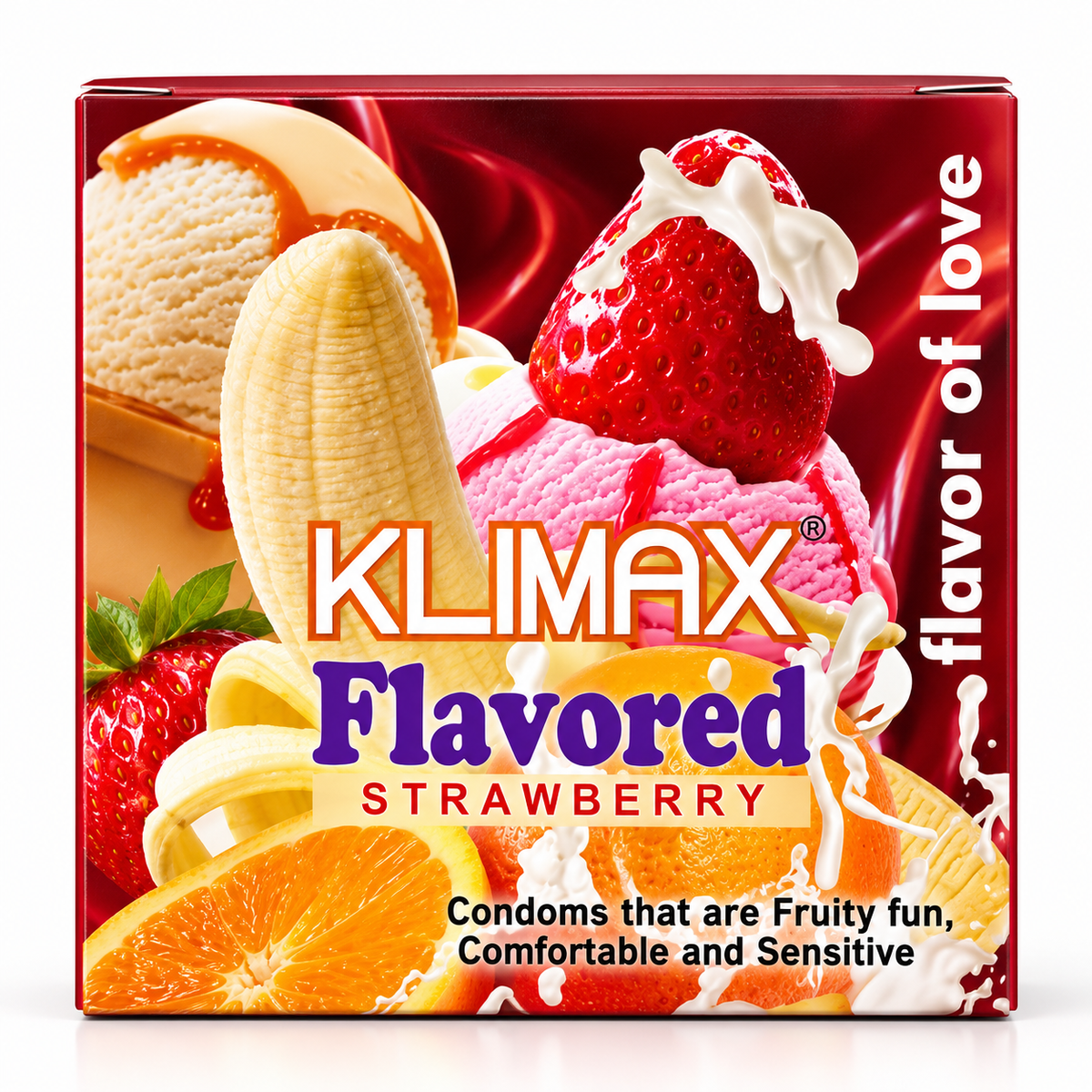 Klimax Strawberry Flavored Condoms – Premium Quality