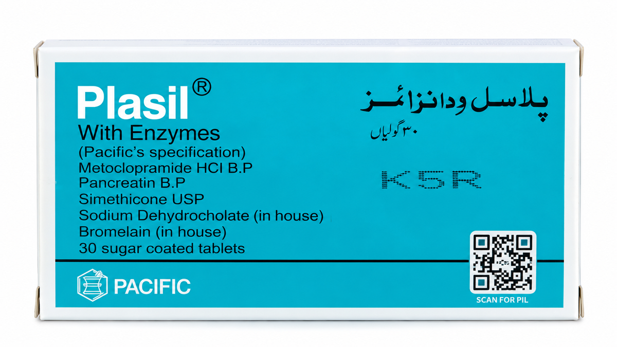 Plasil With Enzymes Tablets – Digestive Support | Pacific Pharmaceuticals