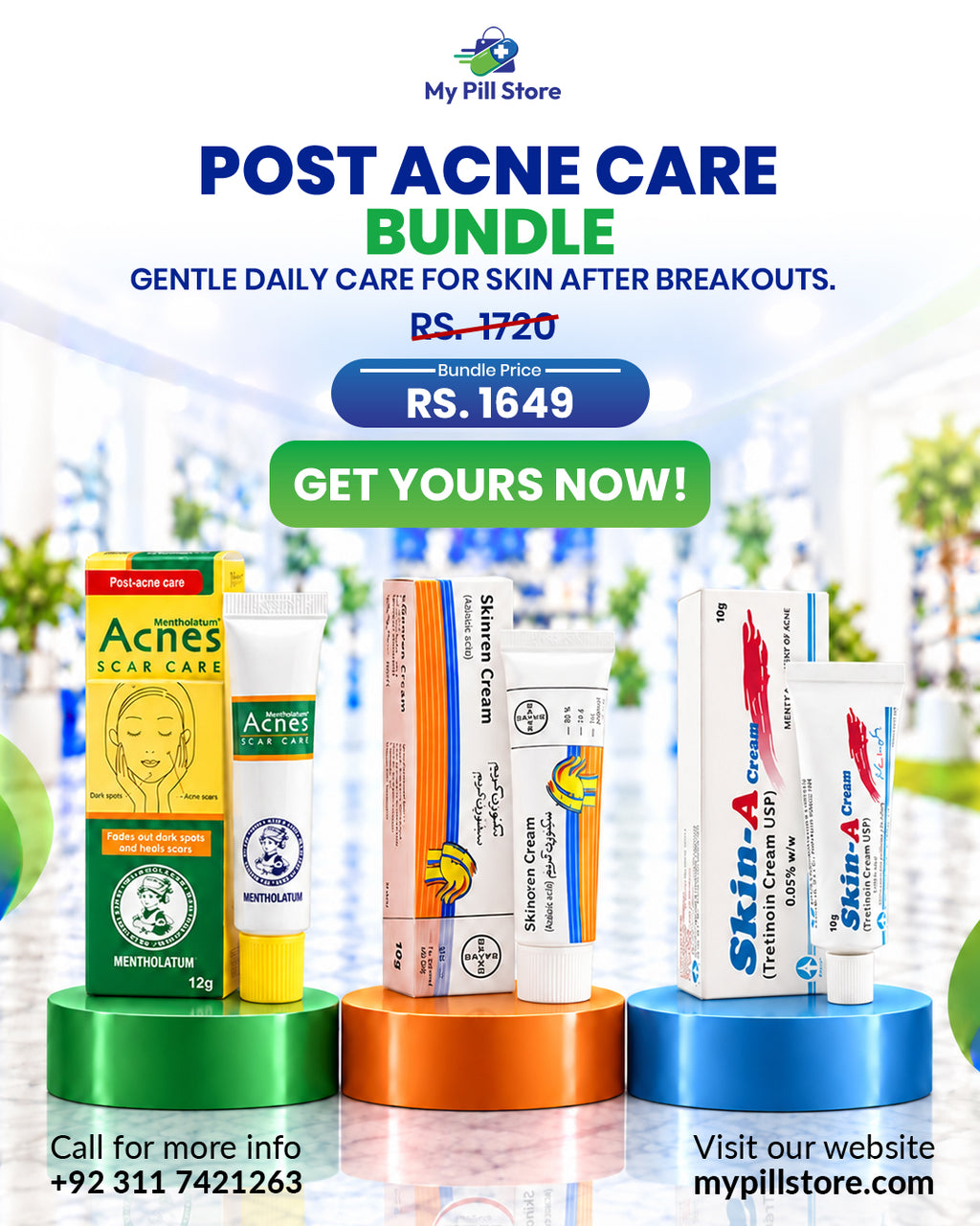 Post Acne Care Bundle – Acne, Dark Spots & Skin Texture Care | My Pill Store