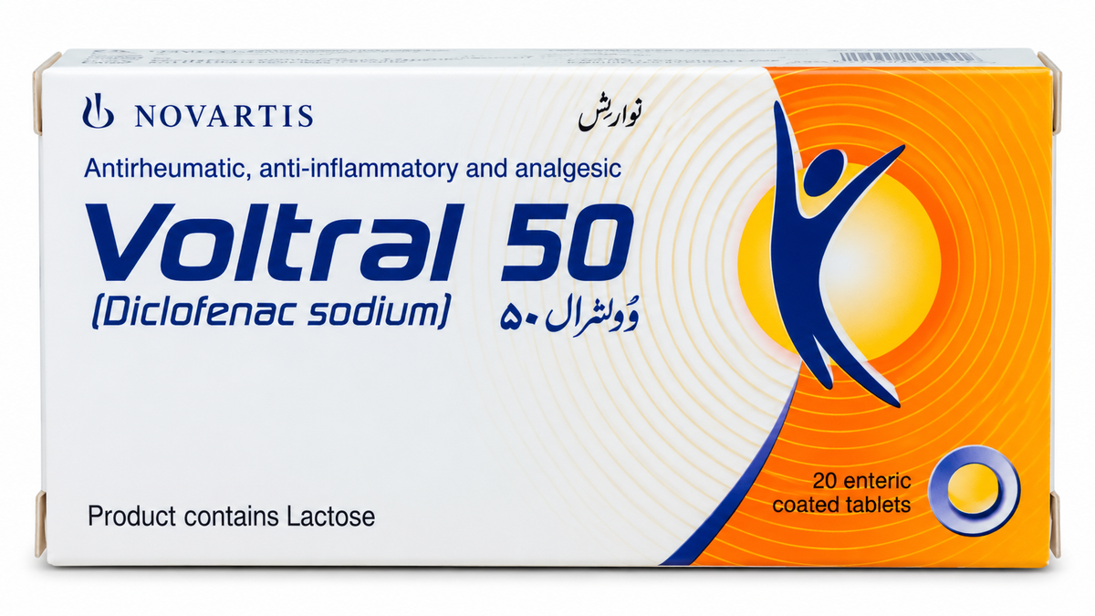 Voltral 50mg Tablets – Diclofenac Sodium | Novartis