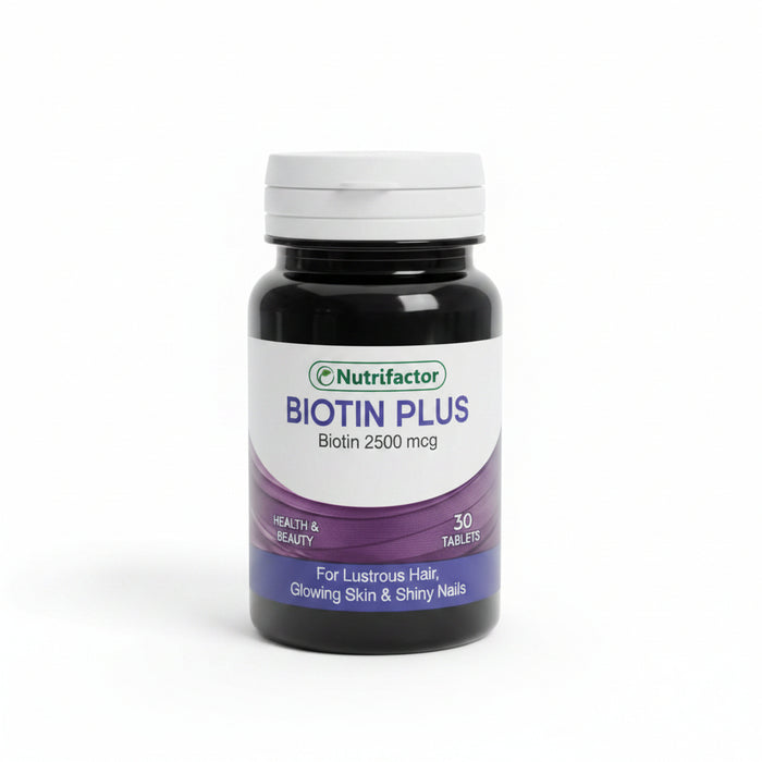 Nutrifactor Biotin Plus – Biotin 2500 mcg – 30 Tablets