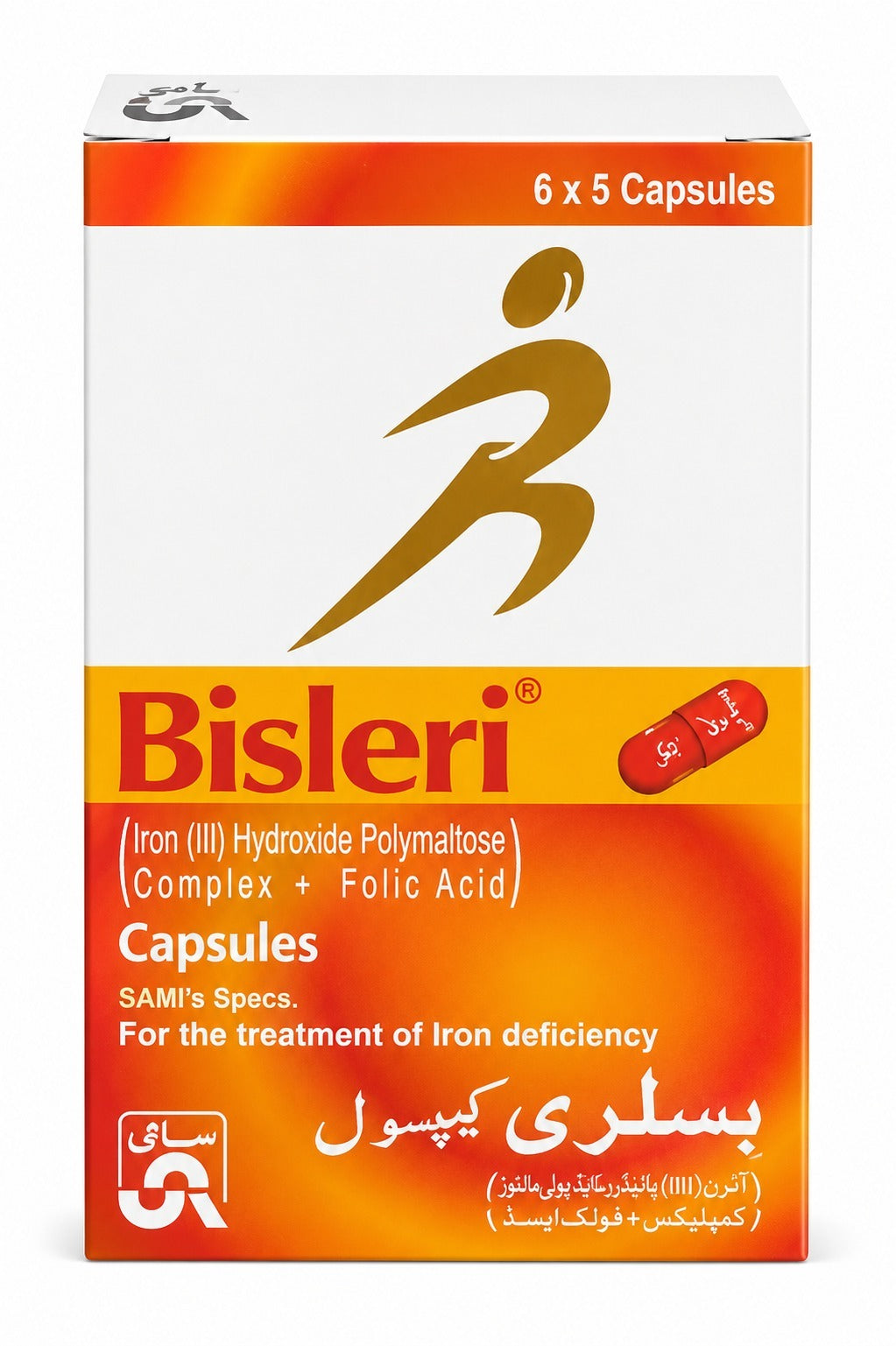 Bisleri Iron + Folic Acid Capsules – 30 Capsules