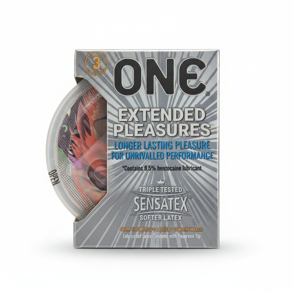 ONE Extended Pleasures Condoms – Pack of 3