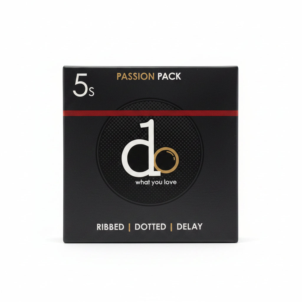 DO Passion Pack Condoms – Ribbed, Dotted &amp; Delay – Pack of 5