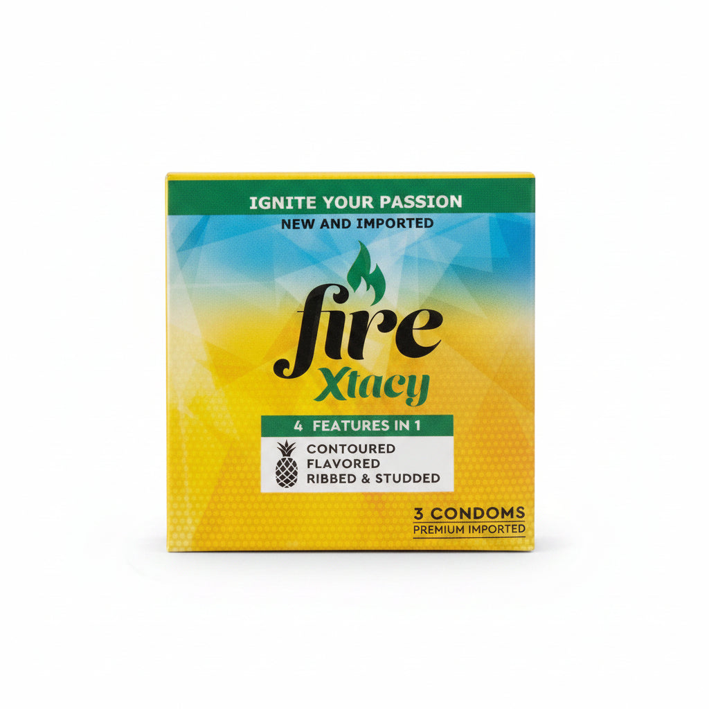 Fire Xtacy 4-in-1 Condoms – Pack of 3