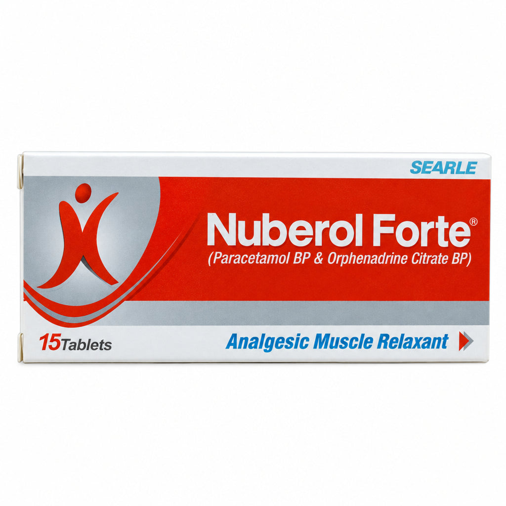 Nuberol Forte Tablets – Paracetamol + Orphenadrine Citrate
