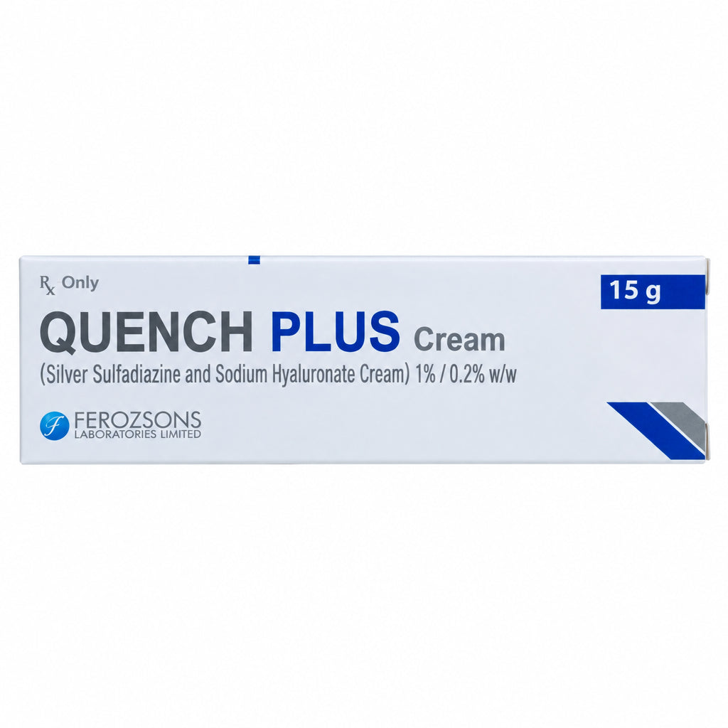 Quench Plus Cream 15g – Silver Sulfadiazine & Sodium Hyaluronate – Ferozsons