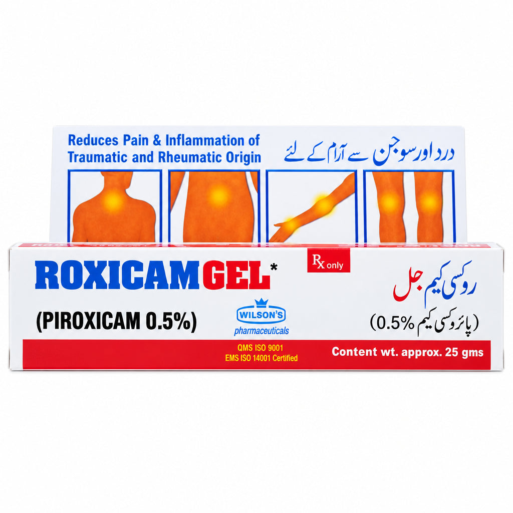 Roxicam Gel 0.5% 25g – Piroxicam Pain Relief Gel – Wilson's