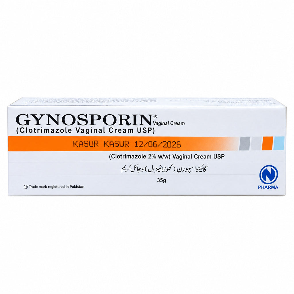Gynosporin 2% Vaginal Cream 35g – Clotrimazole Antifungal Treatment – N Pharma