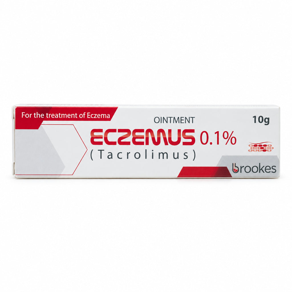 Eczemus 0.1% Ointment 10g – Tacrolimus Eczema Treatment – Brookes