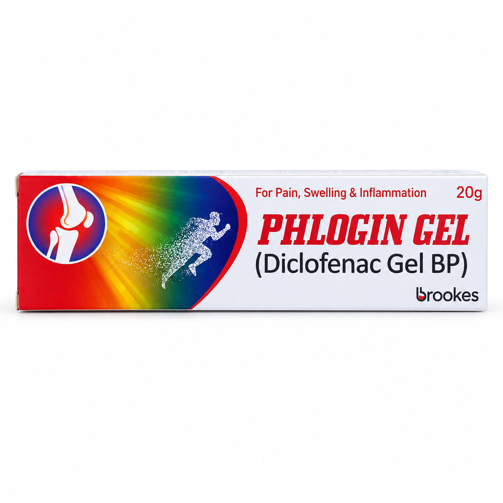 Phlogin Gel 20g – Diclofenac Pain Relief Gel – Brookes