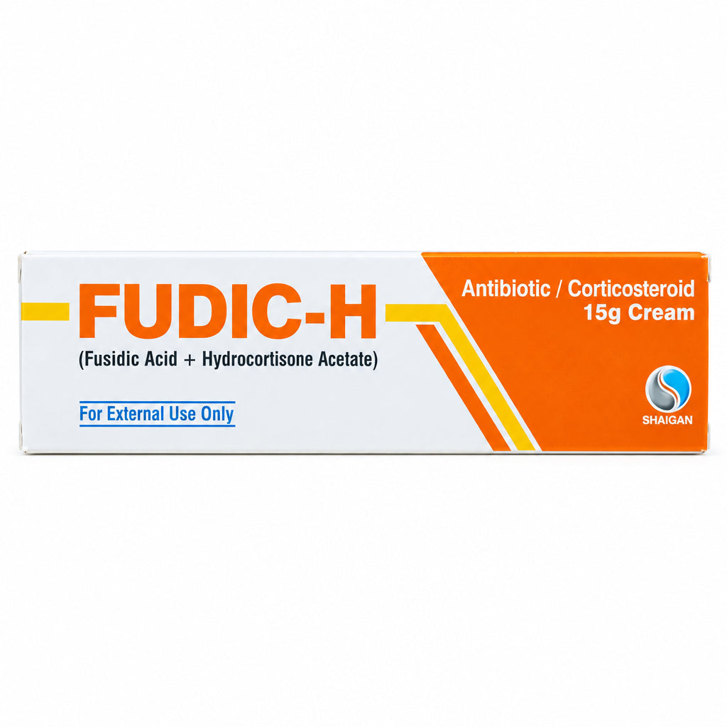 Fudic-H Cream 15g – Fusidic Acid + Hydrocortisone Acetate – Shaigan