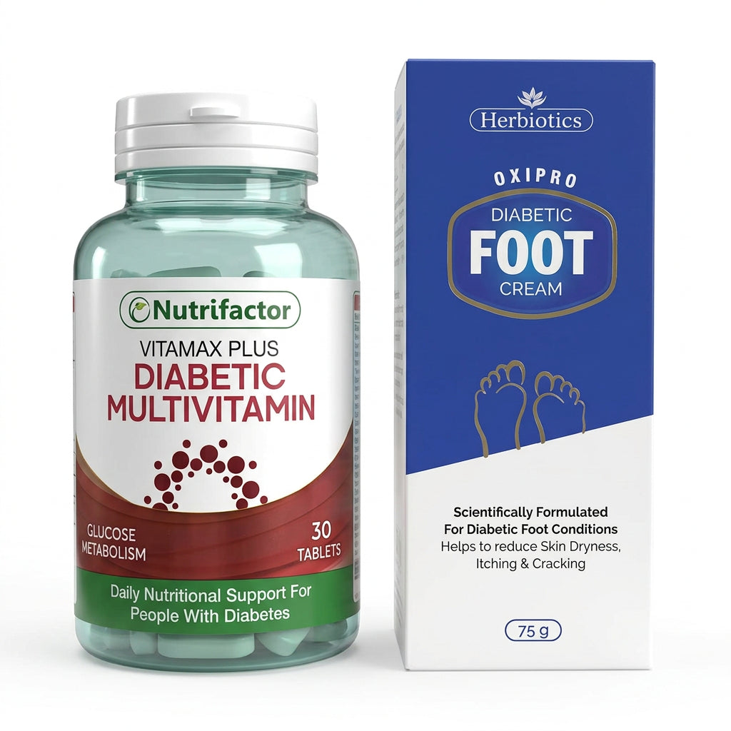 Diabetic Care Combo – Vitamax Plus & Oxipro Diabetic Foot Cream | My Pill Store