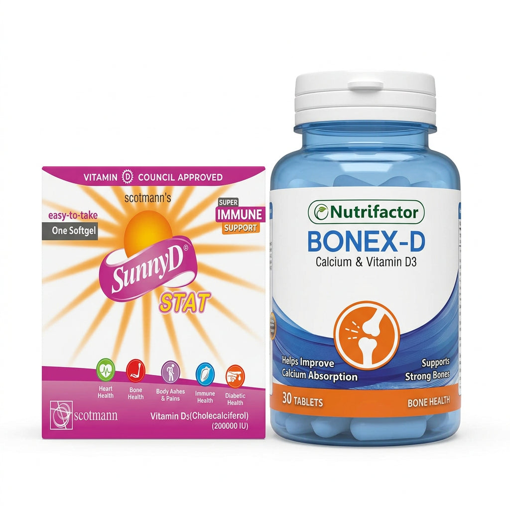 Bone Health Combo – SunnyD Stat & Nutrifactor Bonex-D | My Pill Store