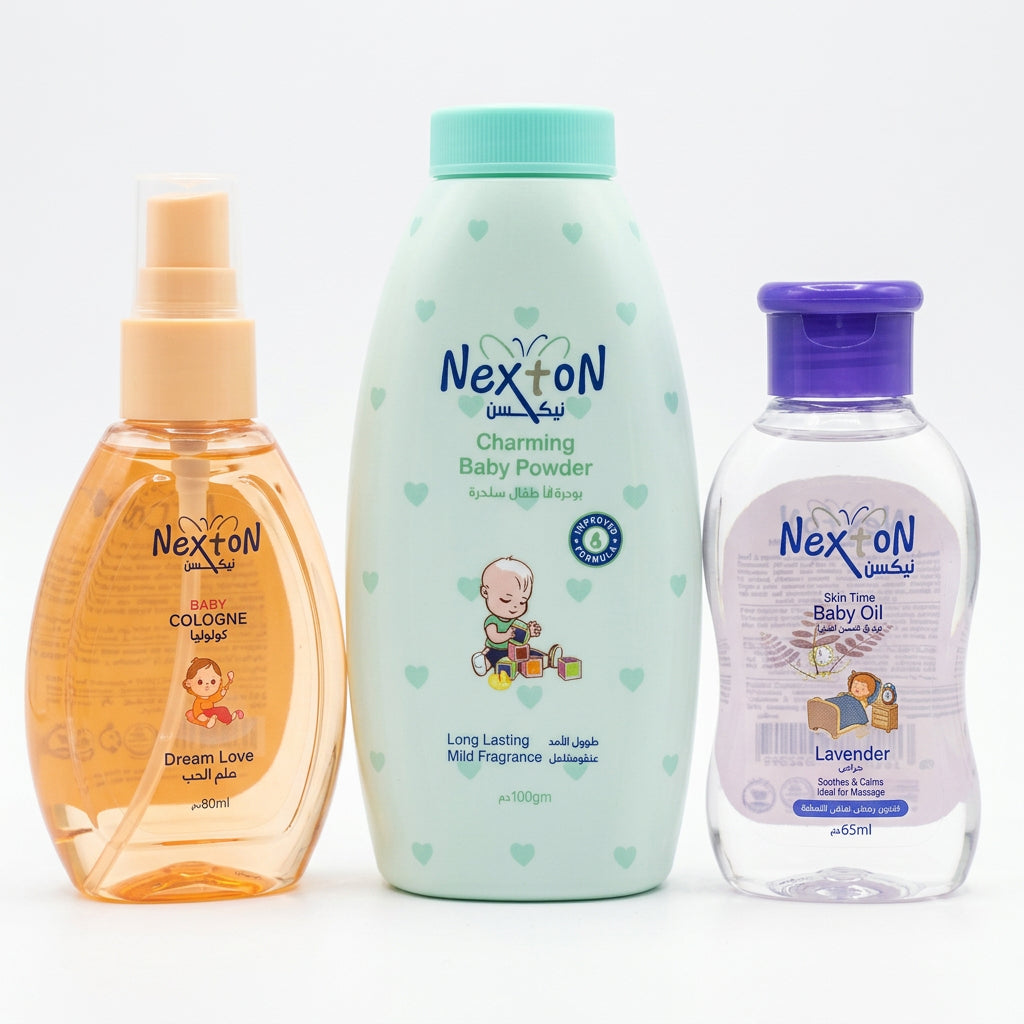 Nexton Baby After Shower Care Bundle – 3 Essential Baby Care Products | My Pill Store