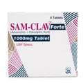 SAM-CLAV Forte 1000mg Tablets – Amoxicillin + Clavulanic Acid | 6 Tablets