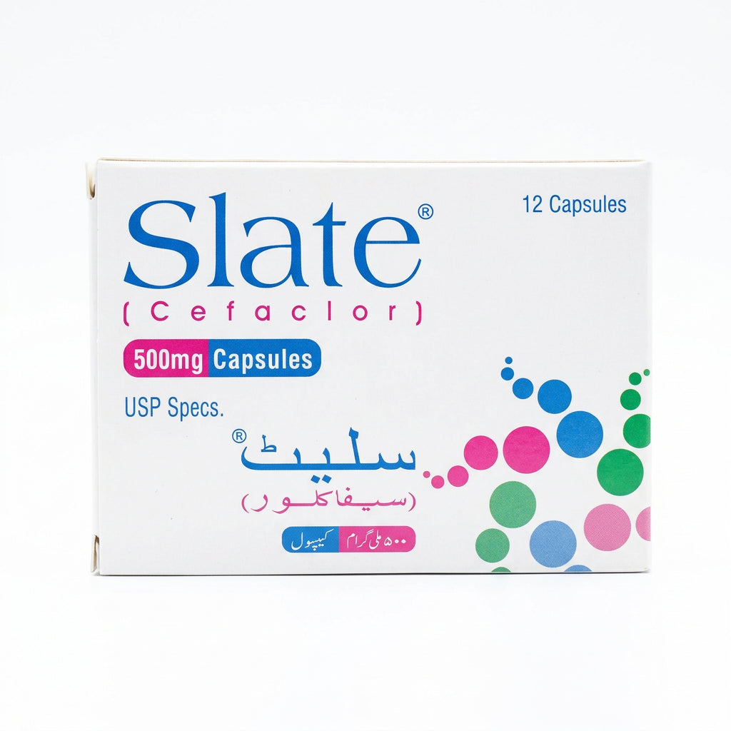 Slate 500mg Capsules (Cefaclor) – 12 Capsules | My Pill Store